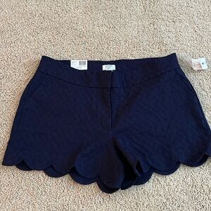 Crown & Ivy Navy Scalloped Women Shorts
